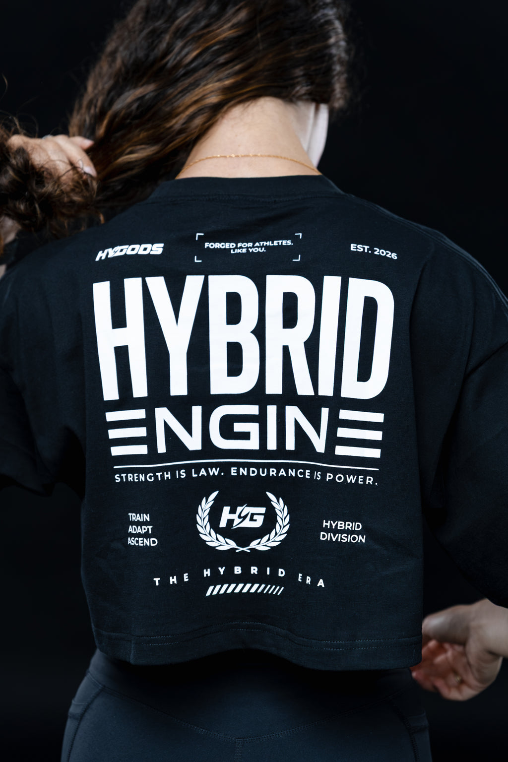 Crop Top HYBRID ENGINE - Black