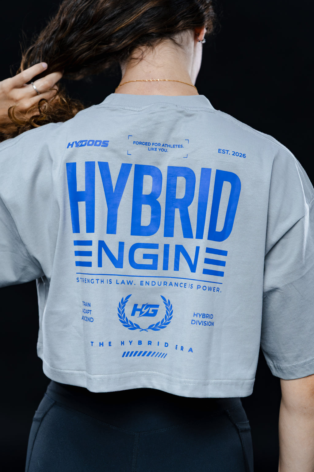 Crop Top HYBRID ENGINE - Grey