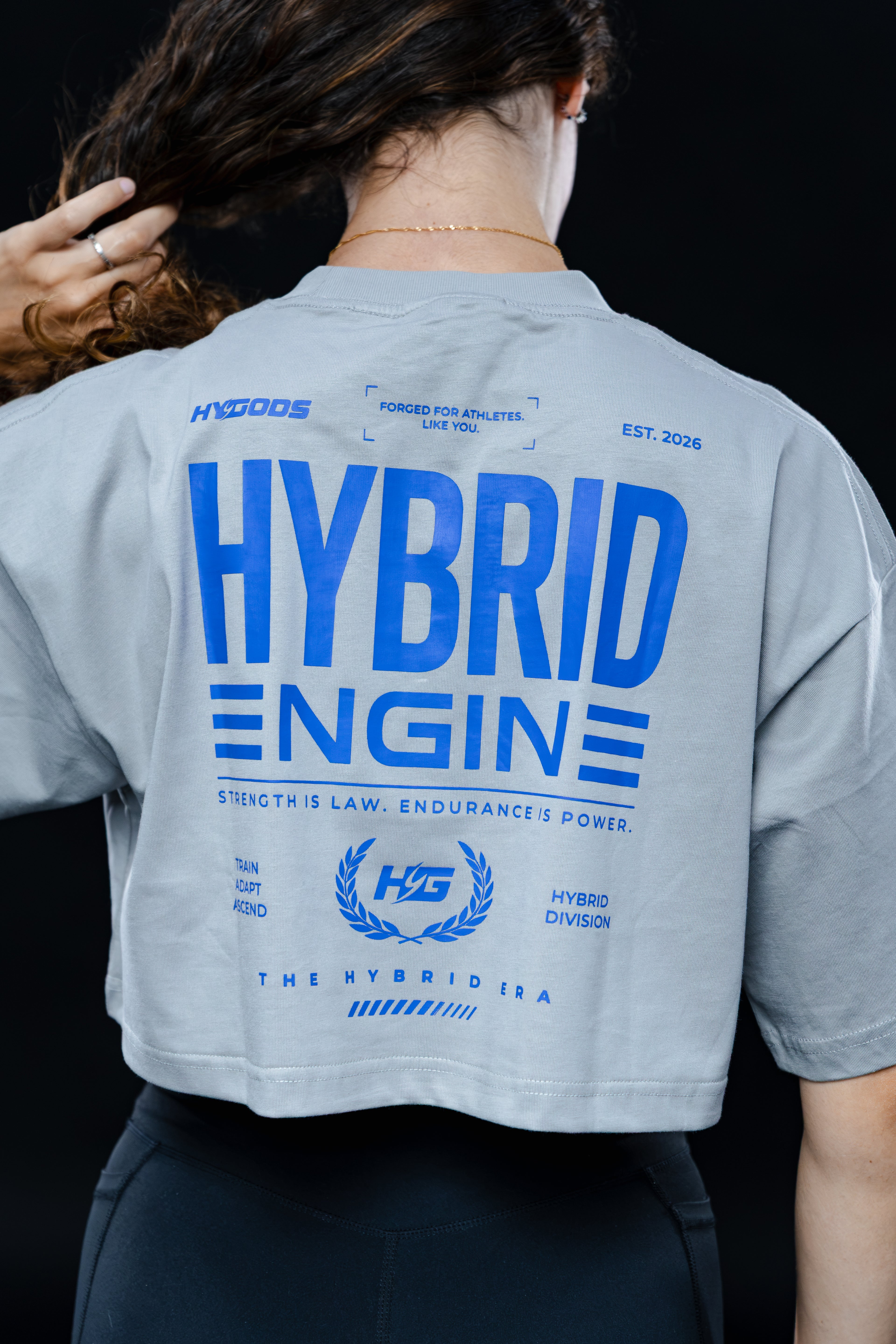 Crop Top HYBRID ENGINE - Grey